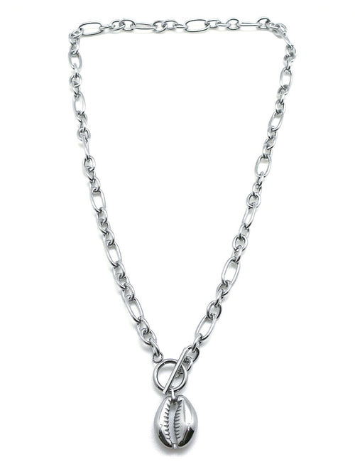 Shell & Chain Necklace | Silver