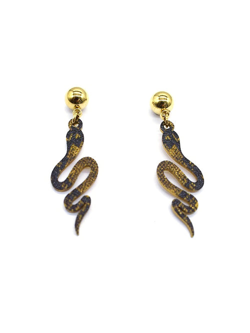 Cobra Earrings | Gold