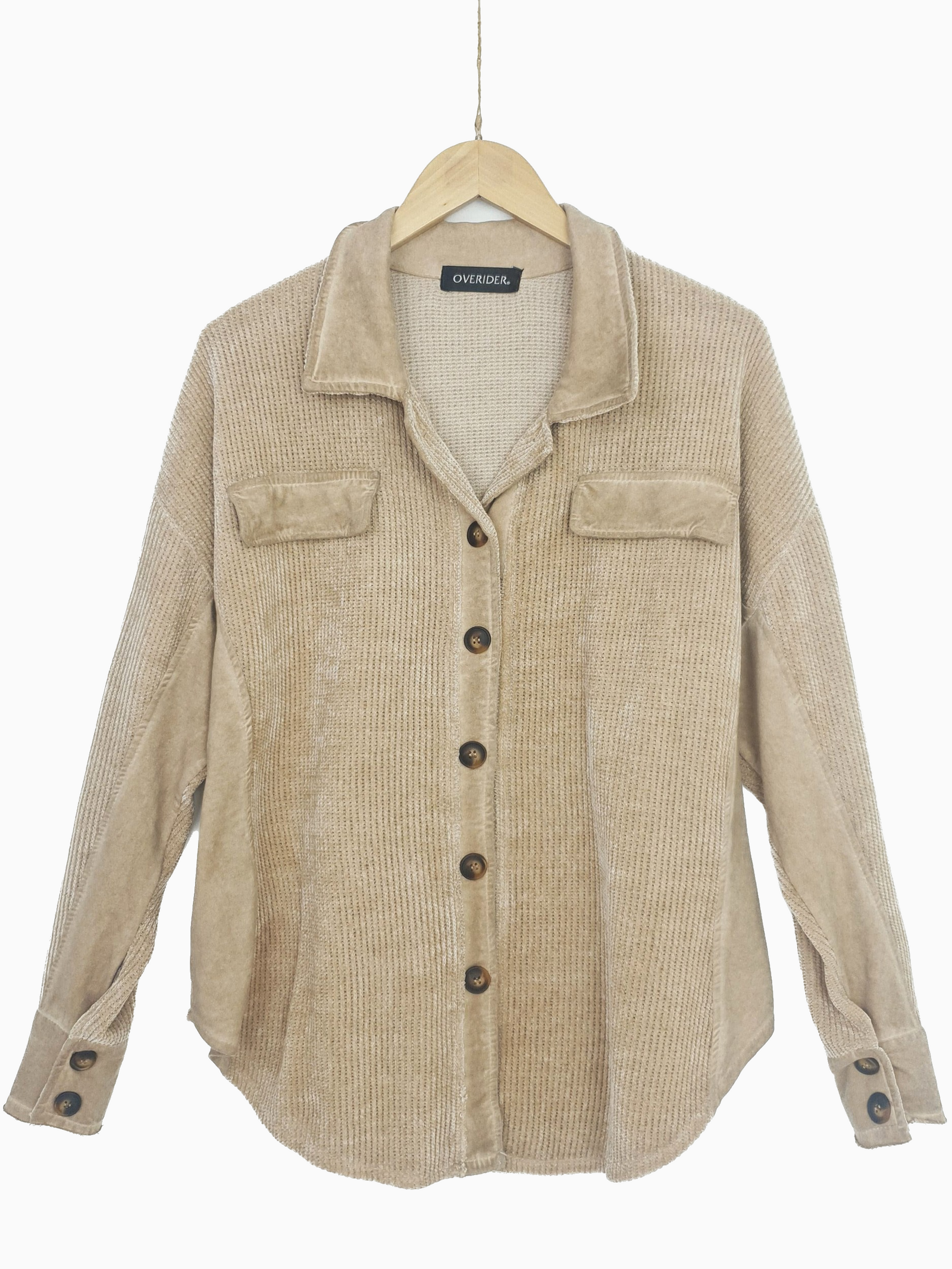 VERIKO | Corduroy Buttoned Jacket | Vintage Wash Tan