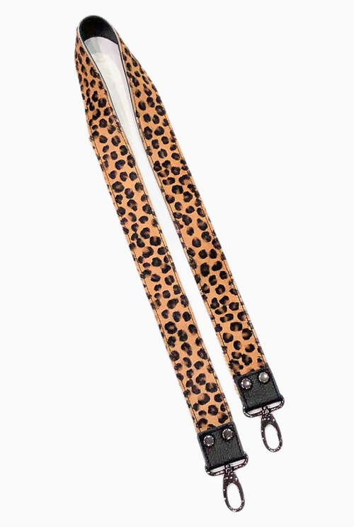 Cowhide Leather Bag Strap | Small Leopard