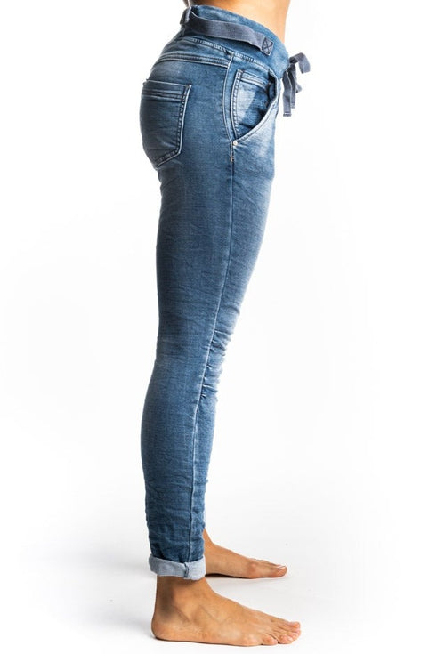 SOFIA | Pull-on Jeans | Blue Denim