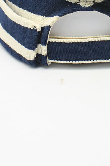 MATILDA | Striped Docker Hat | Navy/Ecru