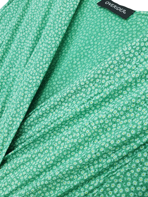 LIA |  Summer Floral Dress | Green
