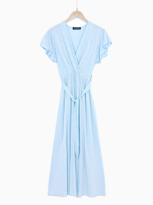 LIA |  Summer Floral Dress | Pale Blue