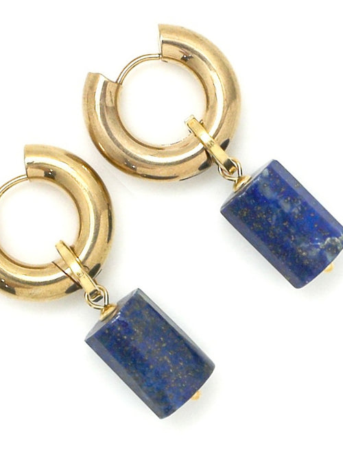 Lapis Lazuli  | Drop Earrings | Gold