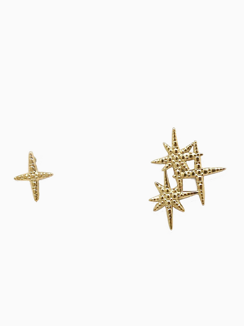 SPARK Asymetrical Earrings | Gold