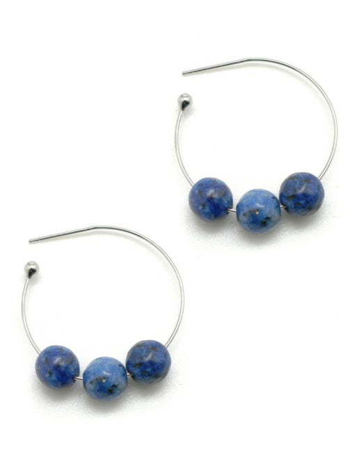 Genuine Lapis Lazuli Stone Earrings