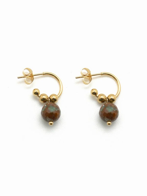 Genuine Jasper Stone Earrings