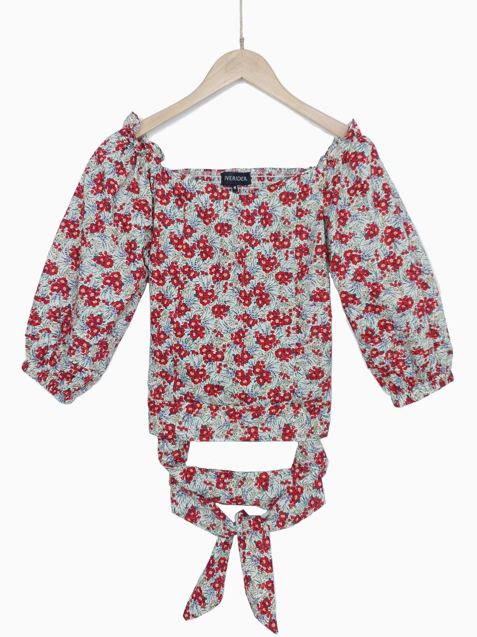 NOA | Floral Wrap Blouse| Red