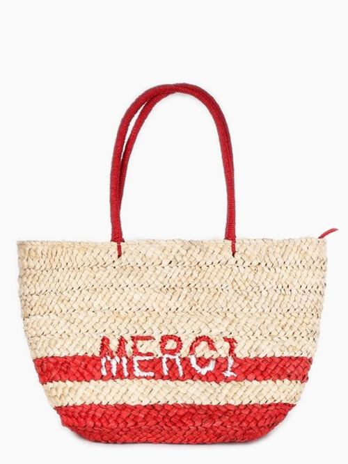 Copy of MERCI | Jute Shopper Bag | Red