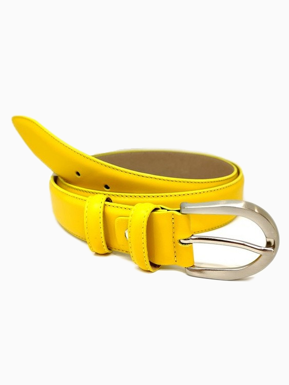 SOPHIA | Italian Leather Belt | Yellow
