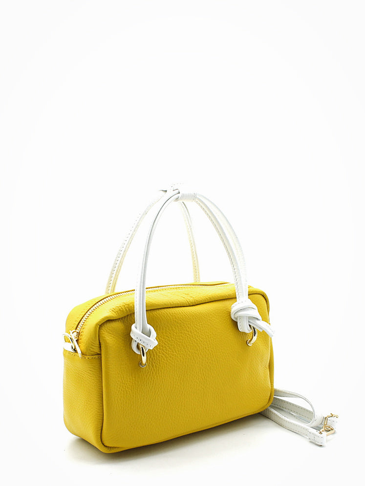 TATULI -  Leather Cross Body Bag | Yellow