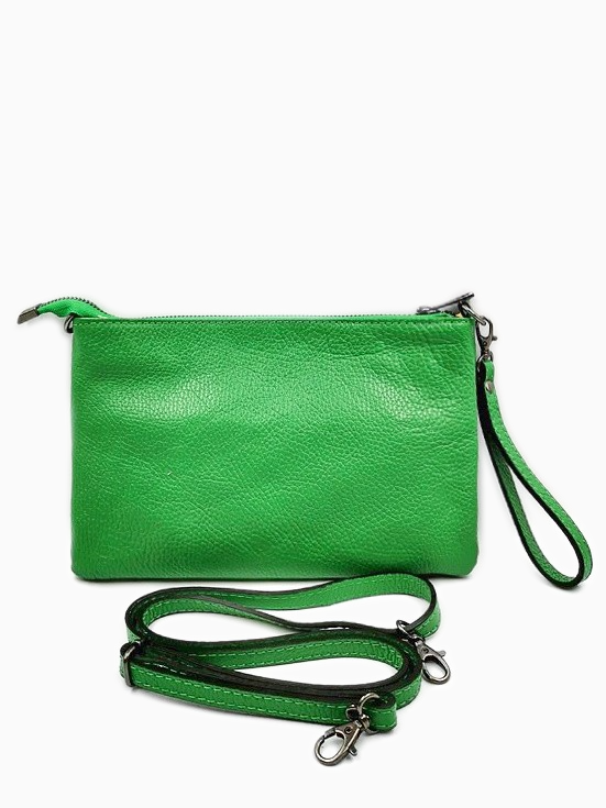 MIA - Italian Leather Clutch Bag | Green
