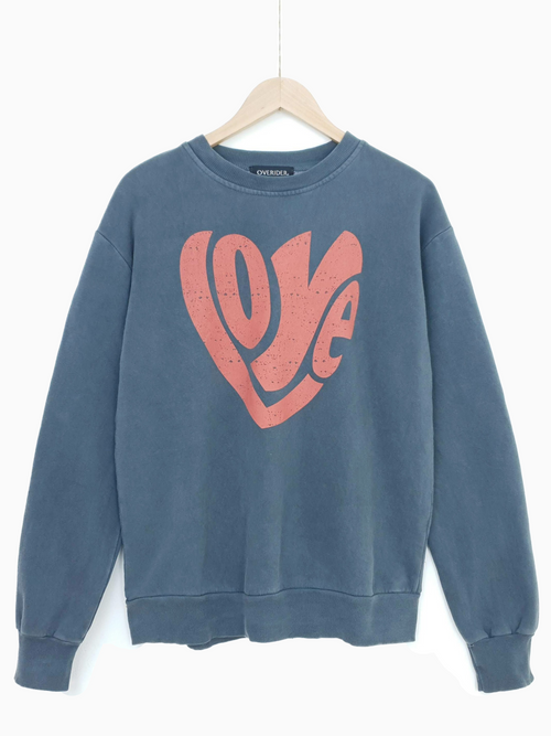 LOVE | Cotton Sweatshirt | Washed Grey