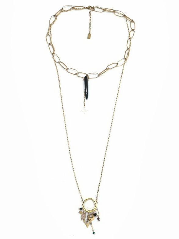 Chain Link & Pendent Necklace