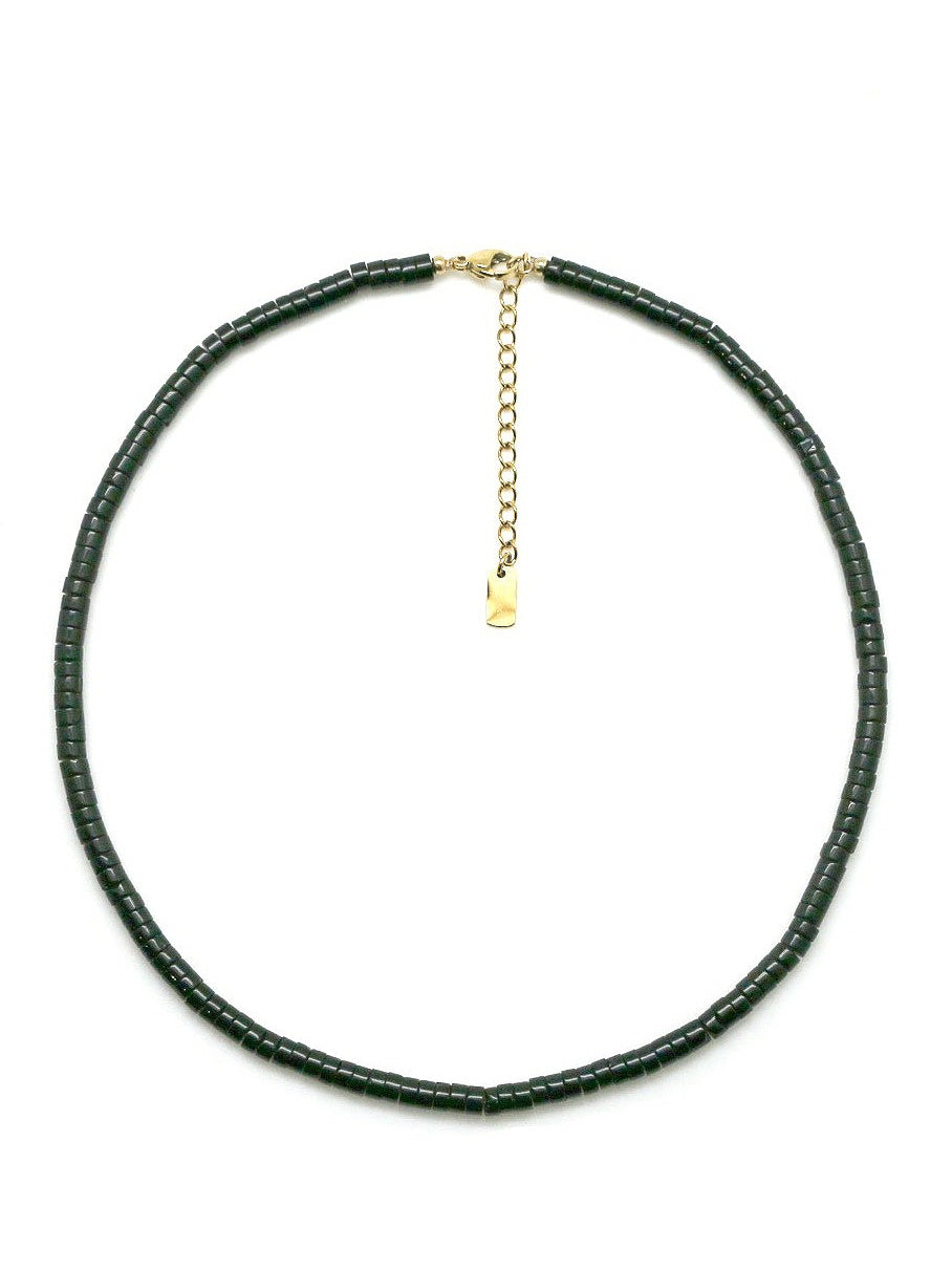 Jasper Stone Necklace Necklace | Black