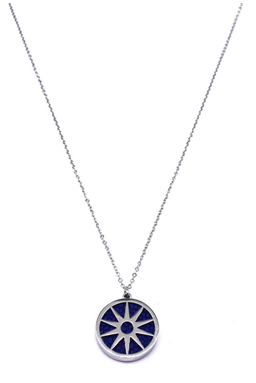 ANAIS - Necklace - Silver & Navy