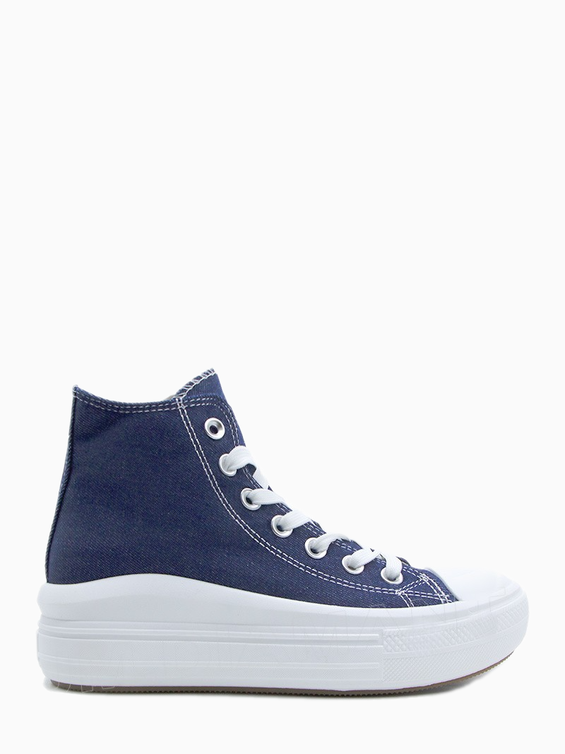 REMI | Chunky Platform Sole Hi-Top Trainers | Navy