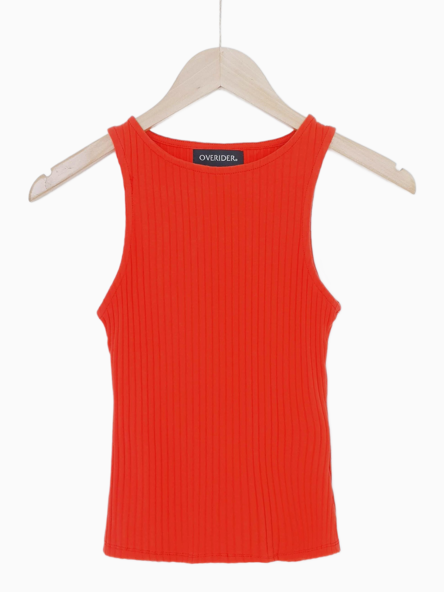 YULIA | Ribbed Knit Tank Top | Orange