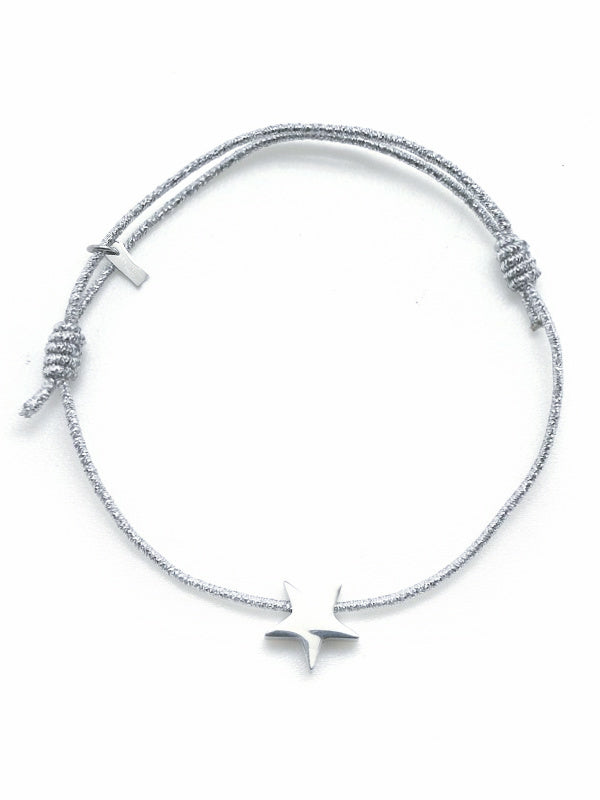 Star & Sparkle Cord Bracelet | Silver