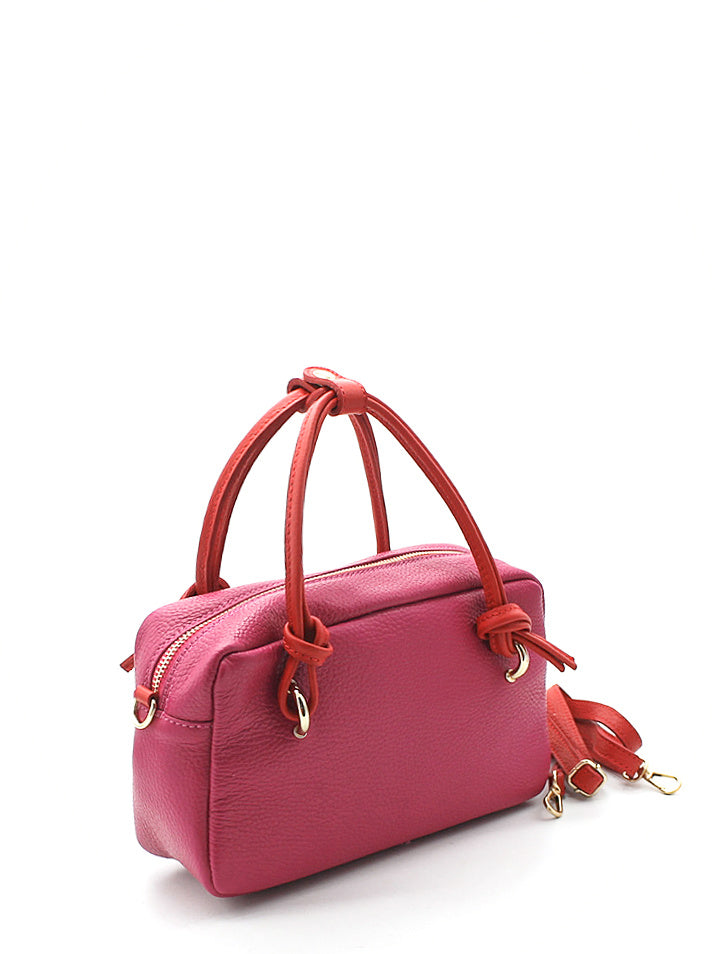 TATULI -  Leather Cross Body Bag | Fuscia Pink