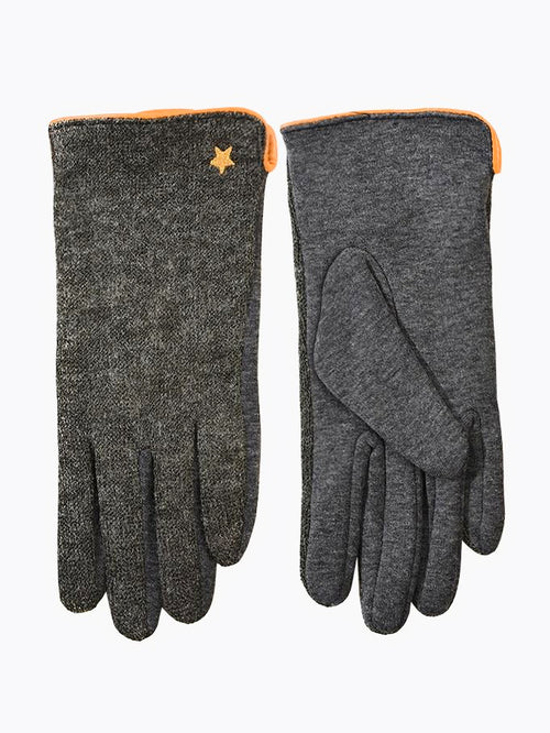 Star Gloves | Anthracite & Mustard