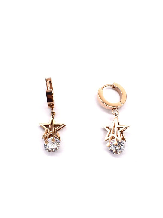 Star & Gemstone Earrings | Gold
