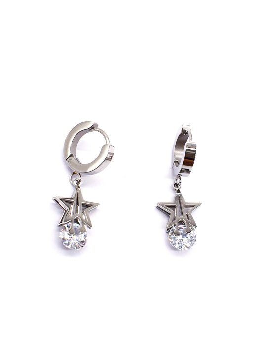 Star & Gemstone Earrings | Silver