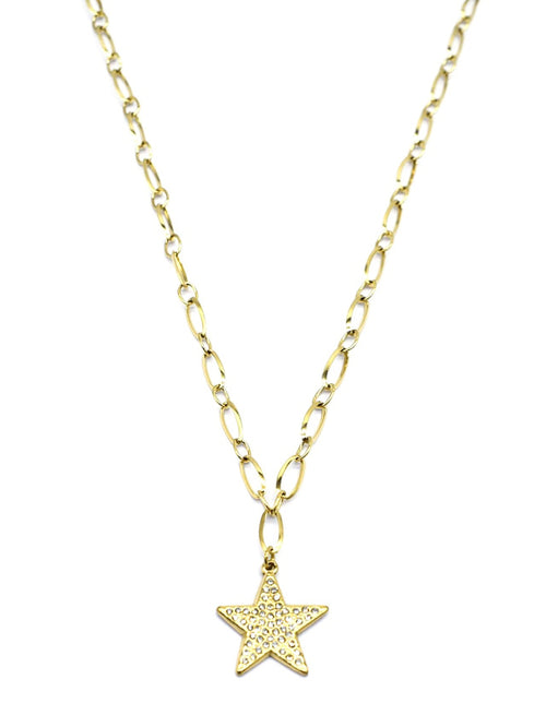 Star & Chain Necklace | Gold