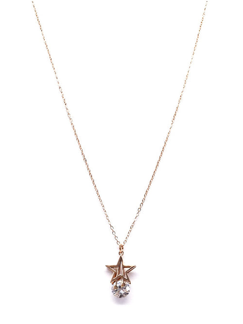 Star & Gemstone Necklace | Gold