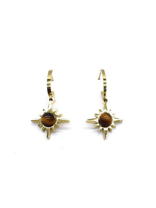 Starburst Earrings | Gold & Amber