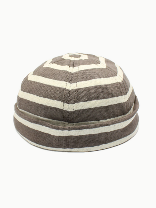 MATILDA | Striped Docker Hat | Tan