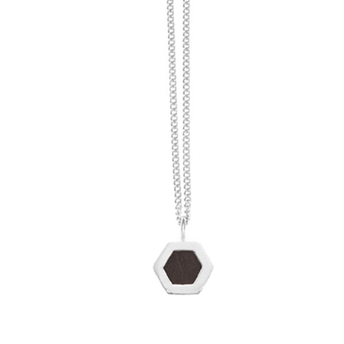SOEKIE - Silver Hexagon Pendant