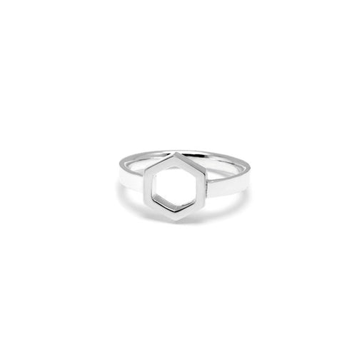LAIS- Silver Hexagon Ring