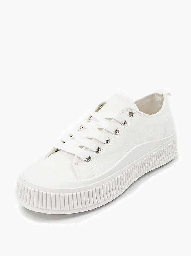 White thick 2025 soled trainers