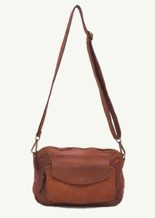 MARGAUX - Washed Leather Shoulder Bag