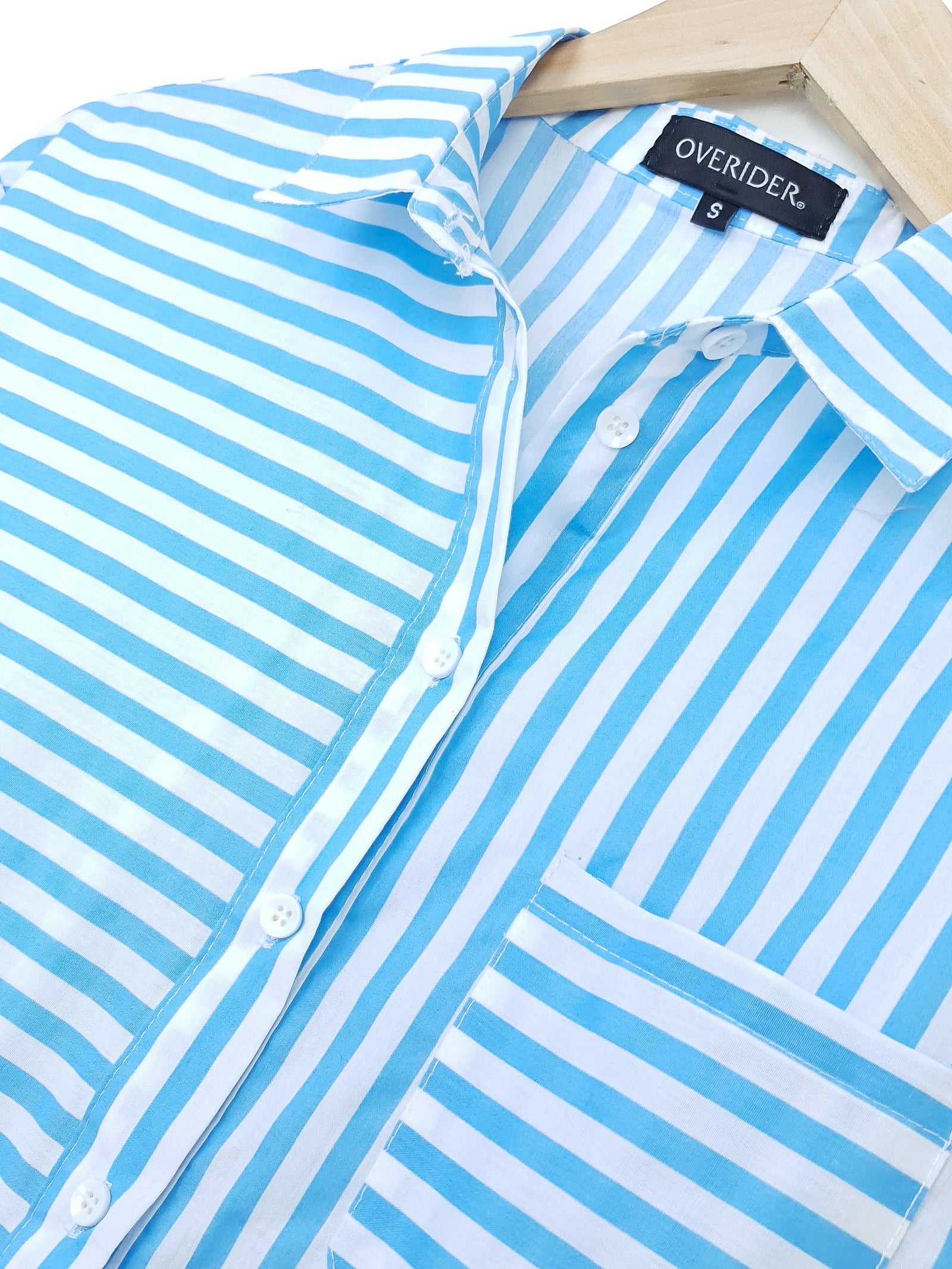 FAYETTE | Striped Shirt | Pale Blue