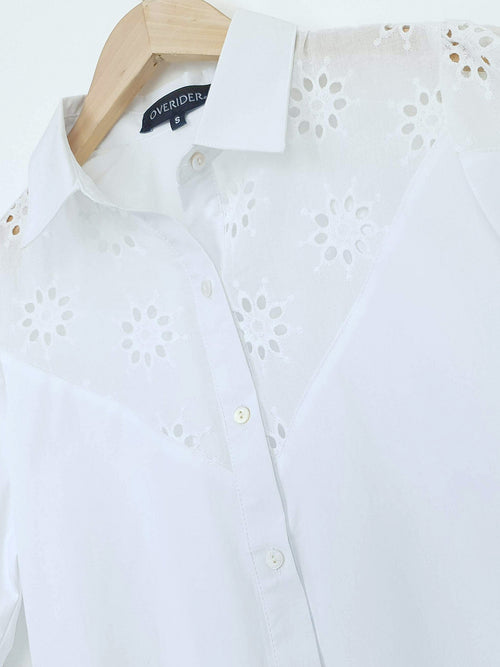 FLORA | Short Sleeve Summer Shirt | White