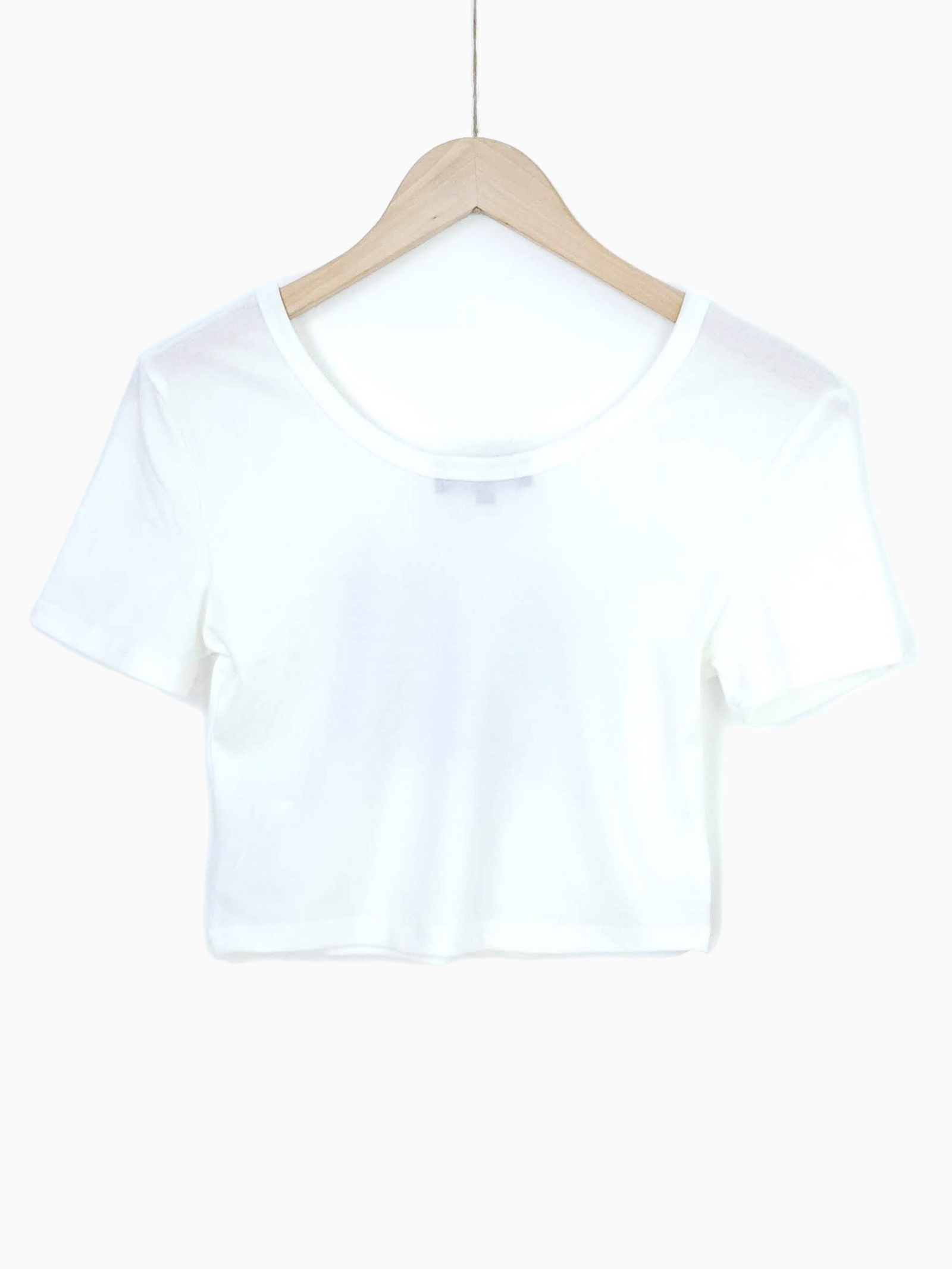 ANYA | Cropped Graphic Tshirt | White