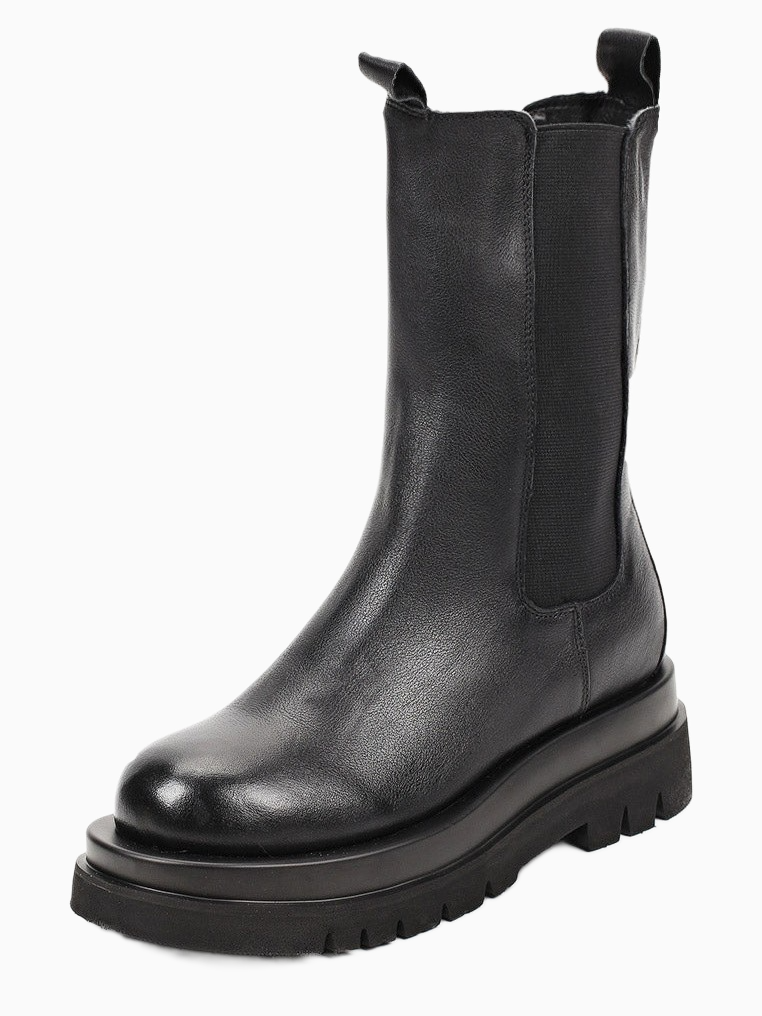 ELLE | Leather Ankle Boots | Black