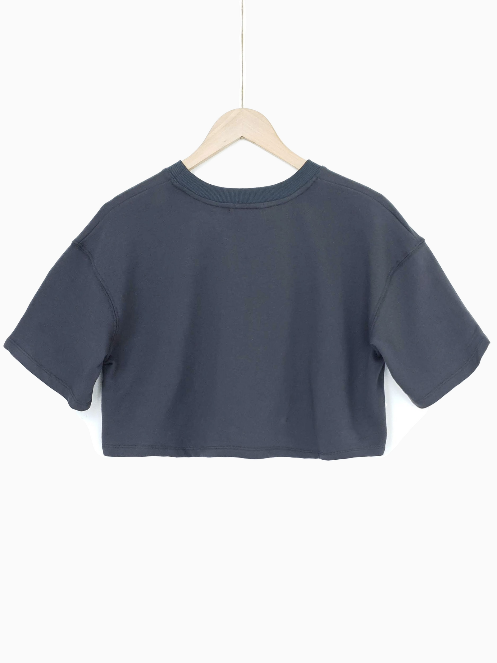 LOLI | Cropped Sweatshirt Top | Anthracite