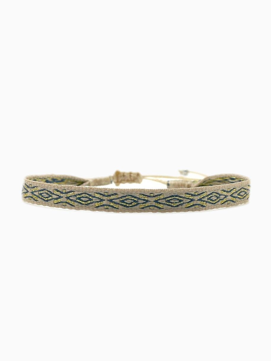 Woven Fabric Wristband Bracelet| Natural