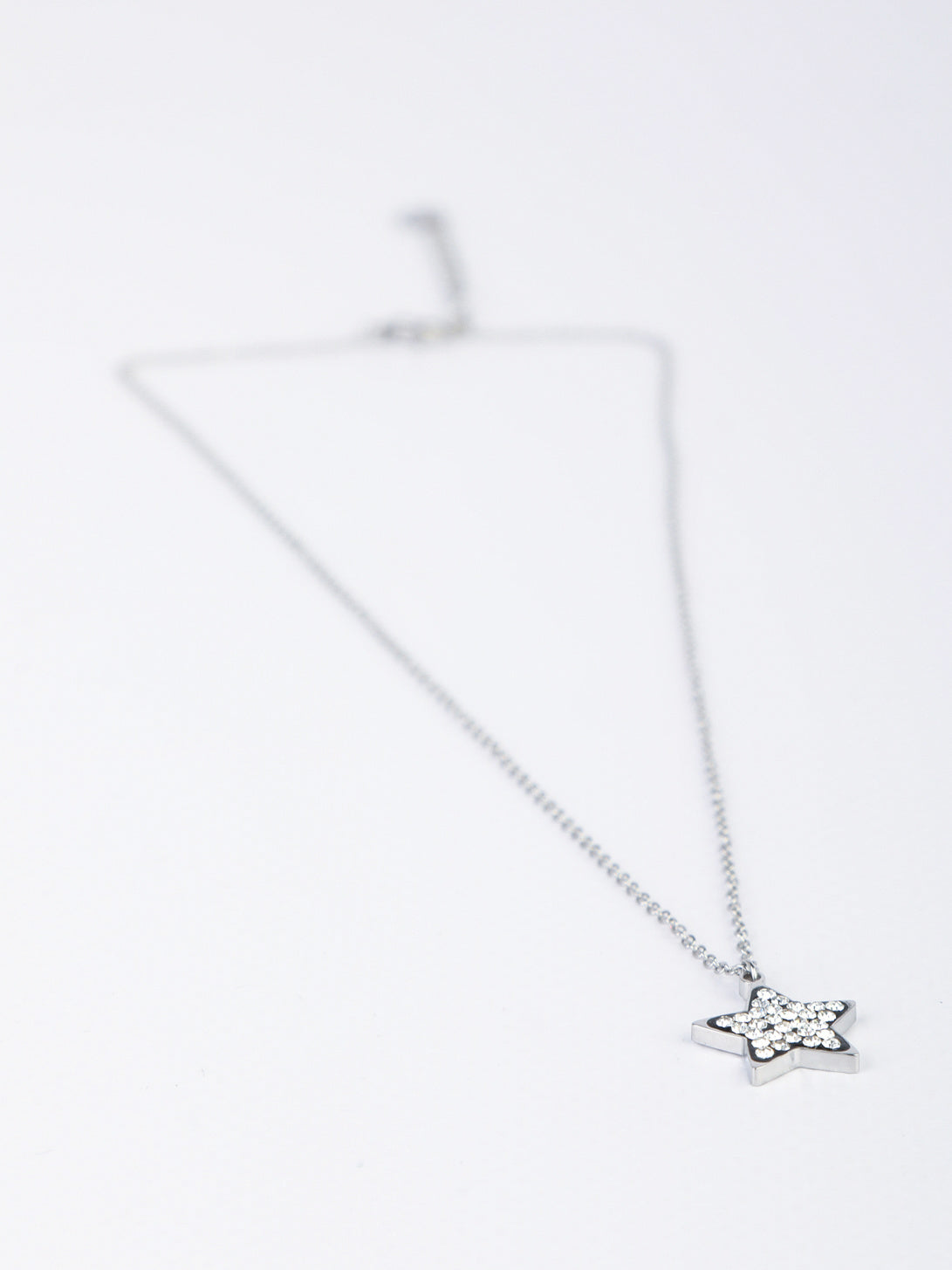 Sparkle Star Necklace | White & Silver