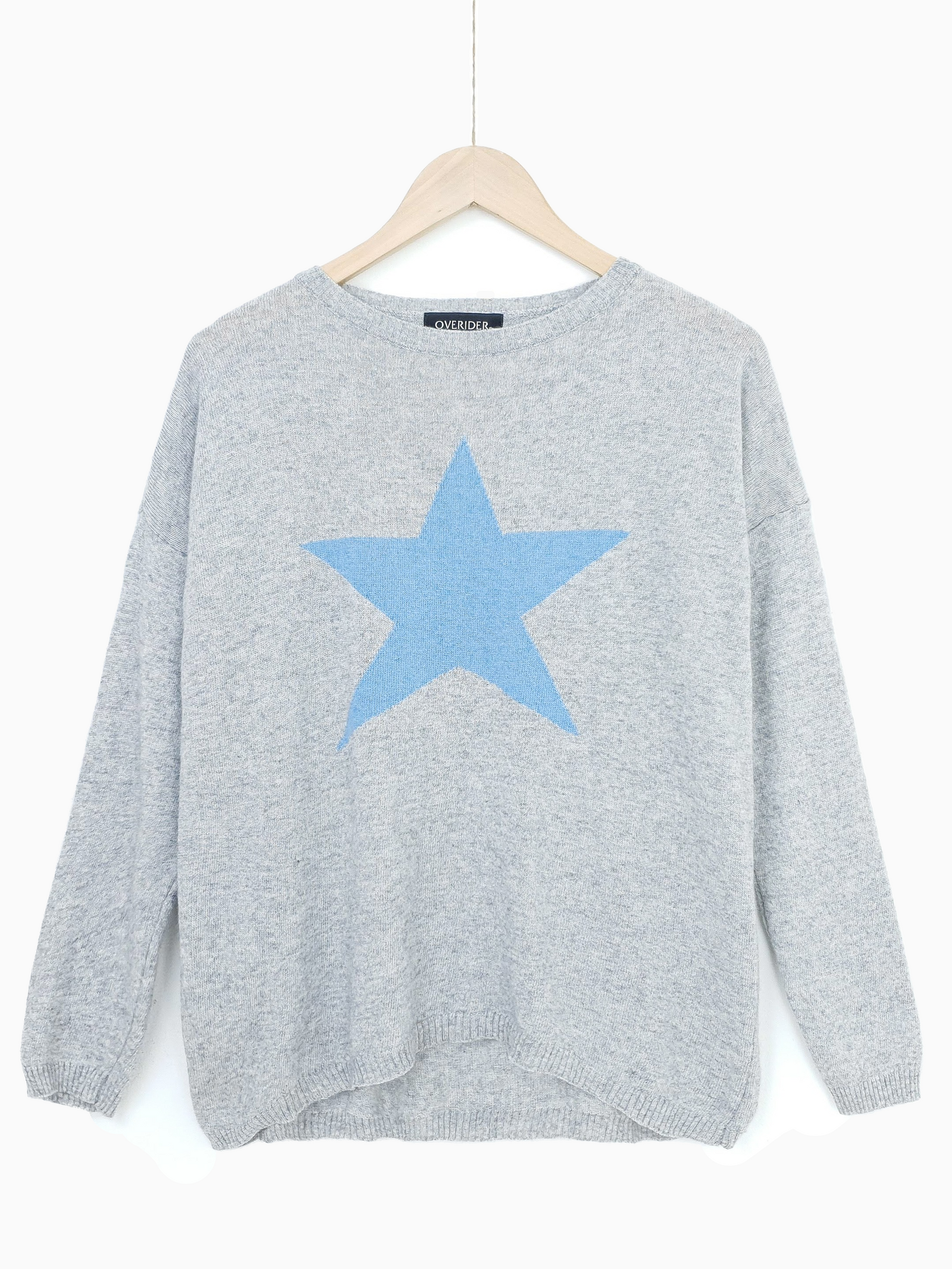 Cashmere Grey And White Star Sweater Rails Virgo Cashmere Wool Blend Sweater Grey White Stars