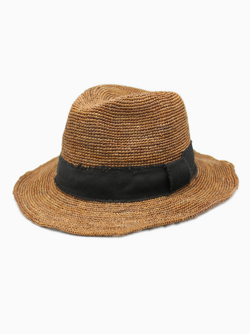 ALICE | Straw Summer Hat | Dark Camel